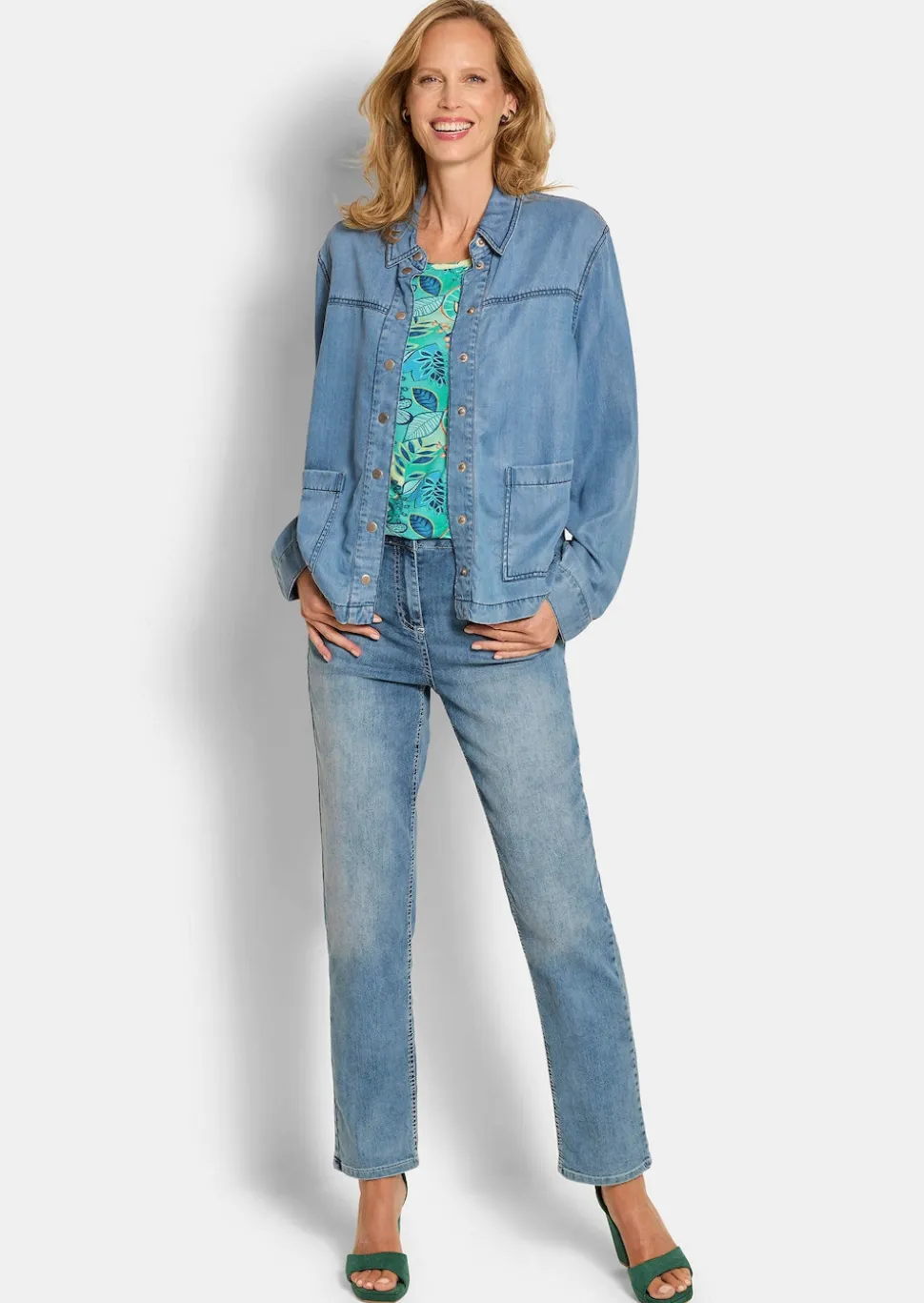 Hemdjacke im Denim-Look