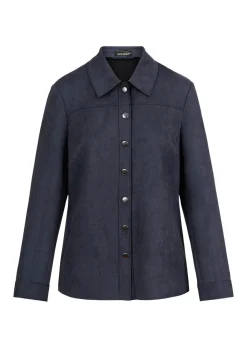 Hemdjacke in Velourslederoptik