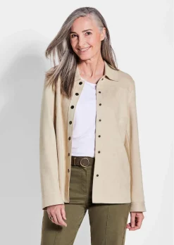Hemdjacke in Velourslederoptik