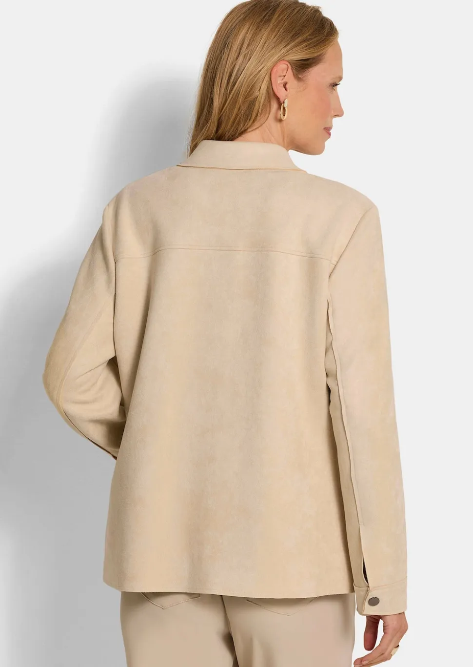 Hemdjacke in Velourslederoptik