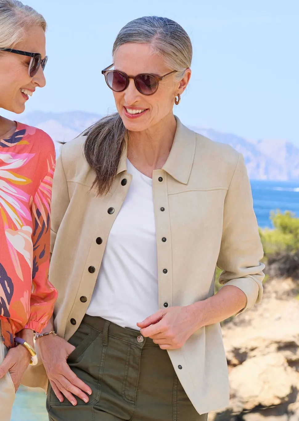 Hemdjacke in Velourslederoptik