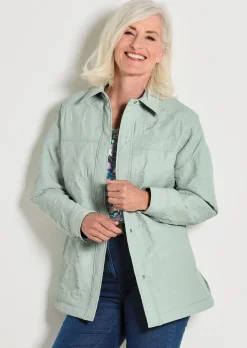 Hemdjacke mit geprägtem Blumenmuster