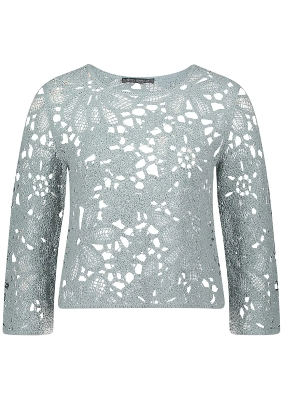 Häkelpullover mit Blütenmuster