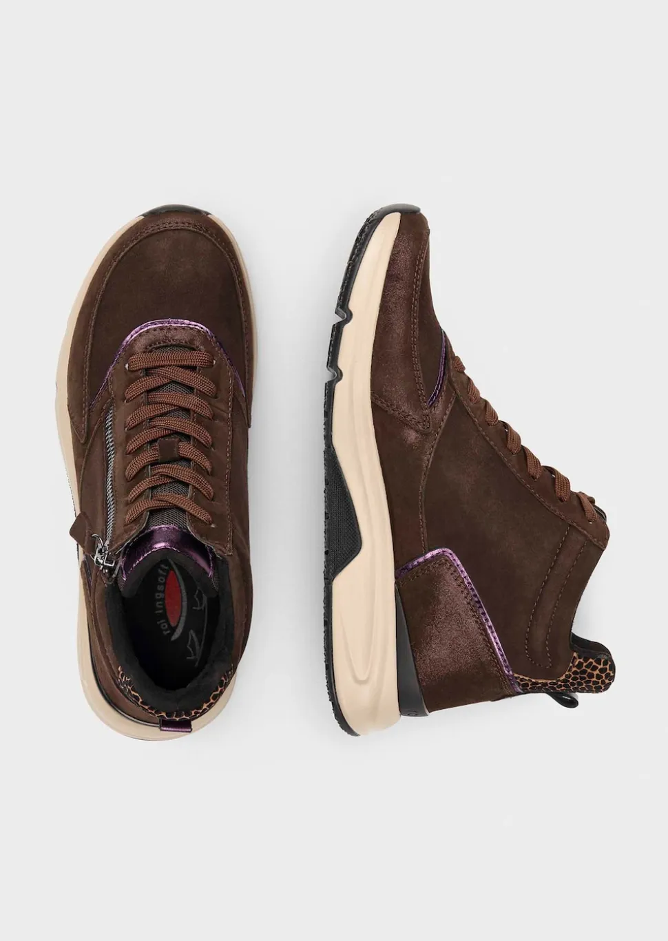 Hohe Sneaker mit Reißverschluss