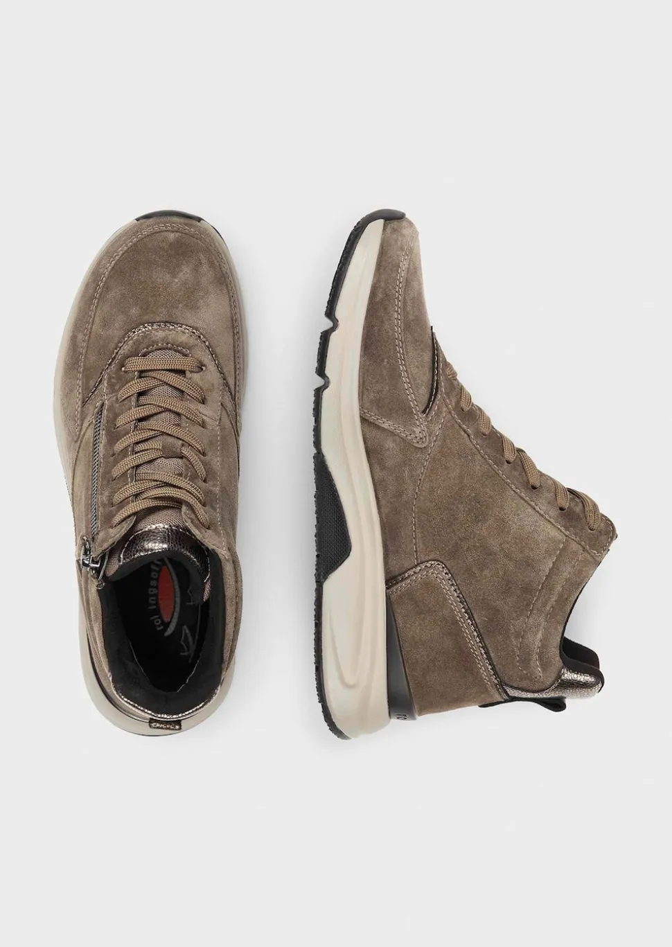 Hohe Sneaker mit Reißverschluss