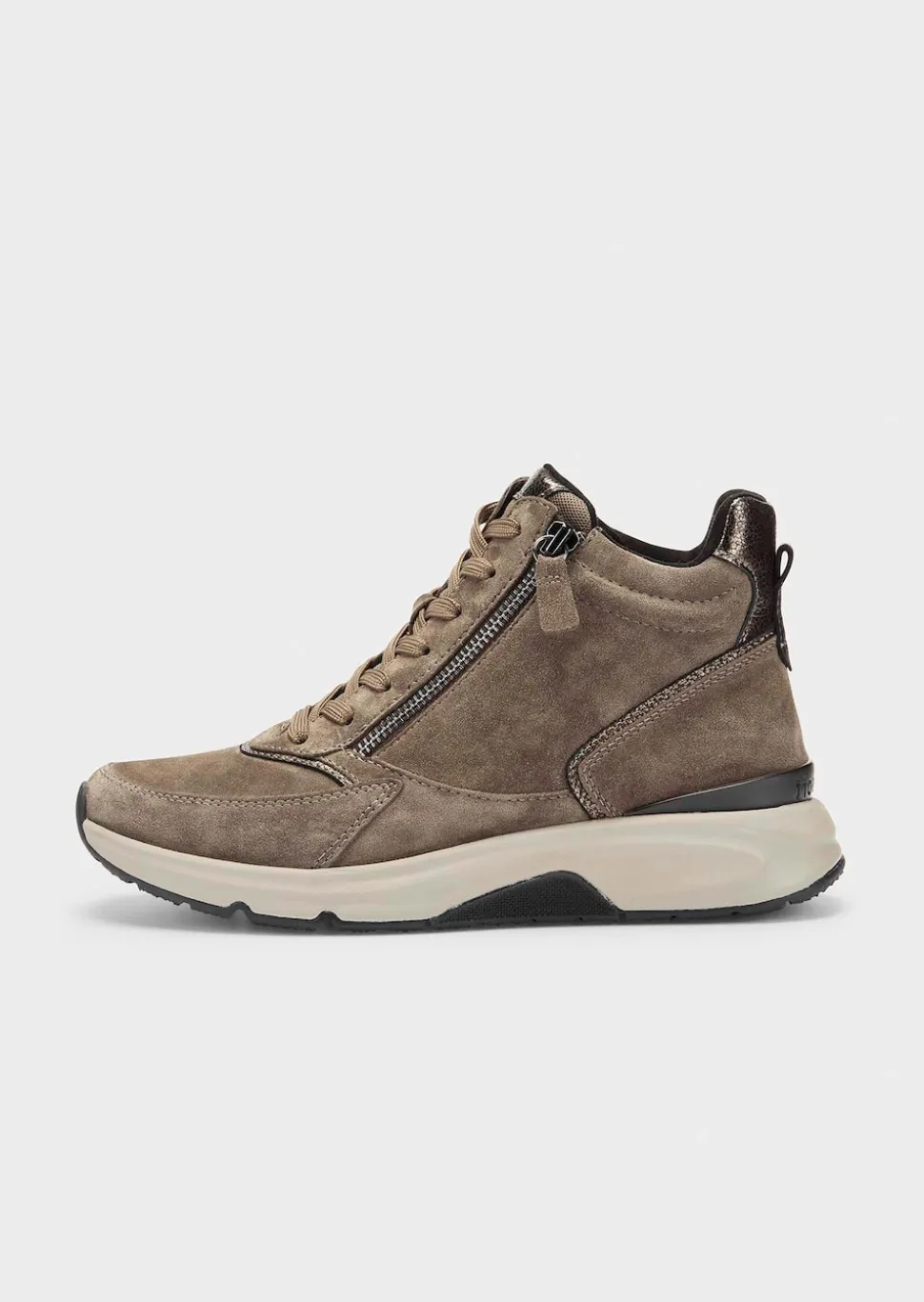 Hohe Sneaker mit Reißverschluss