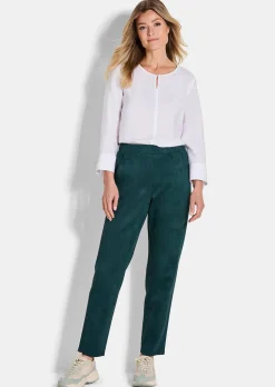 Hose LOUISA in Veloursleder-Optik