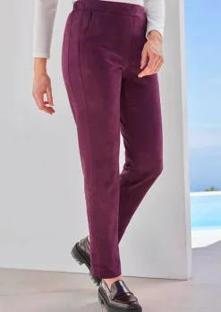 Hose LOUISA in Veloursleder-Optik