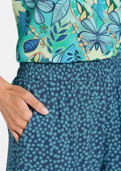 Hose SARA mit Millefleurs-Print