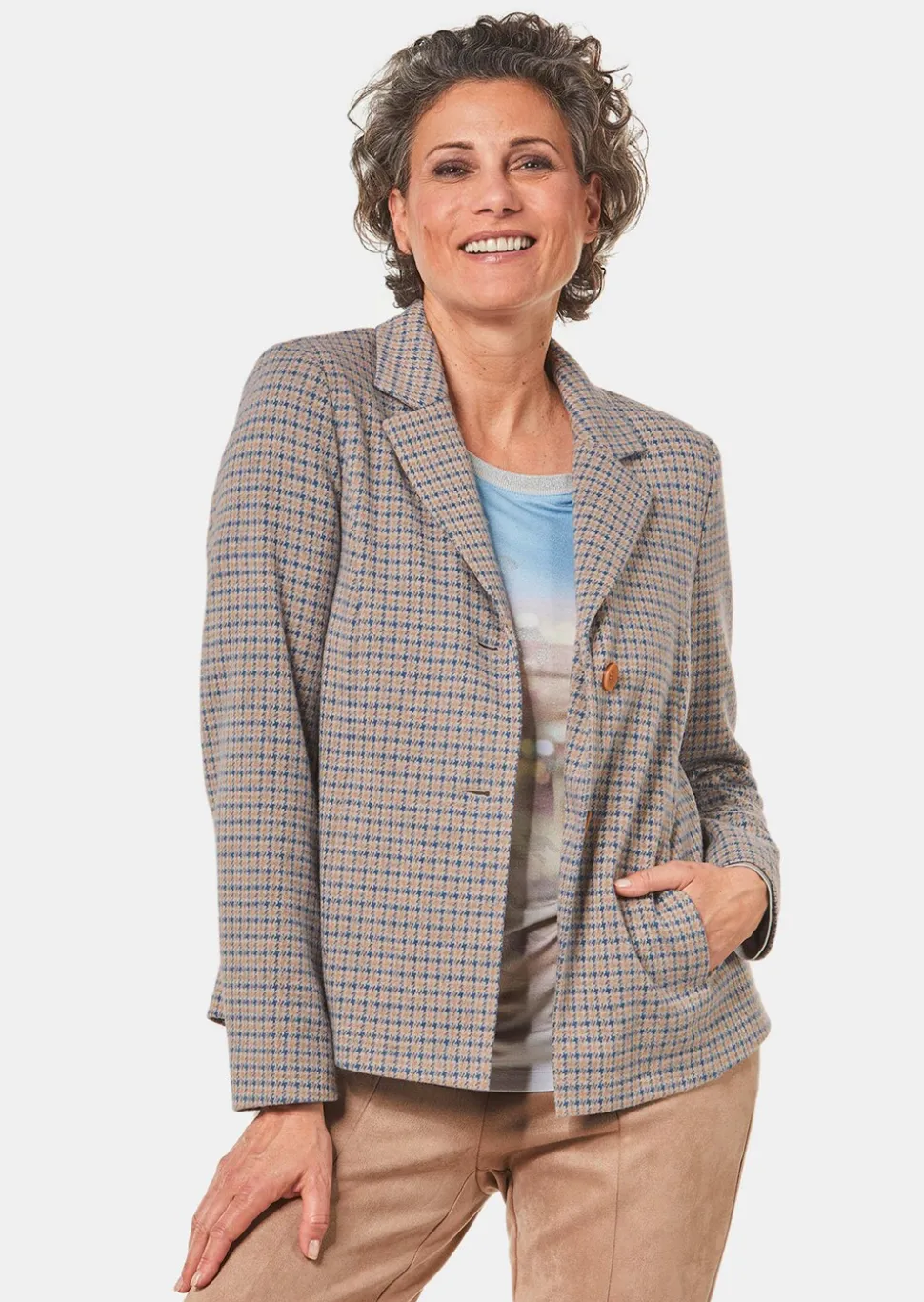 Indoorjacke aus strukturiertem Jersey