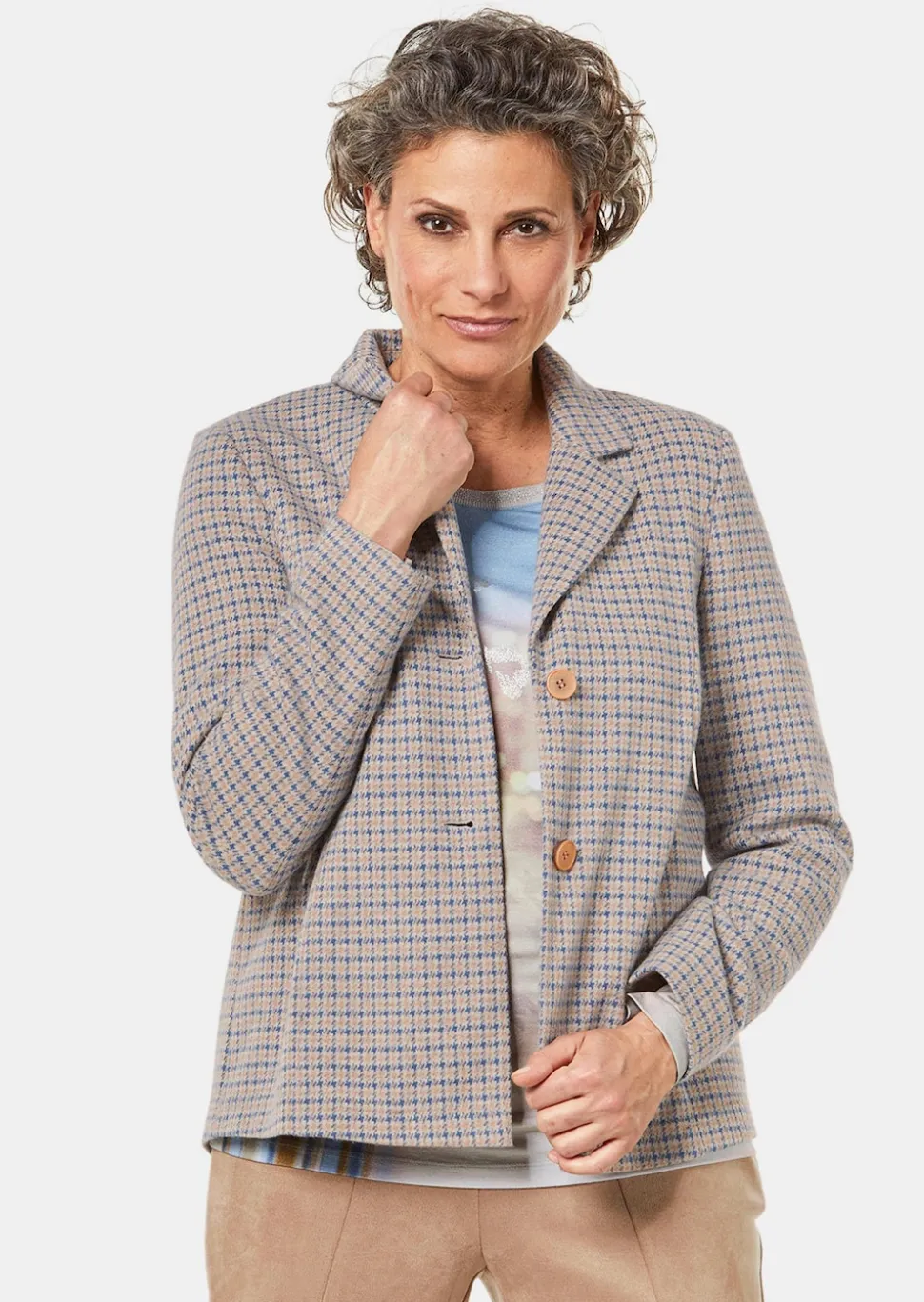 Indoorjacke aus strukturiertem Jersey