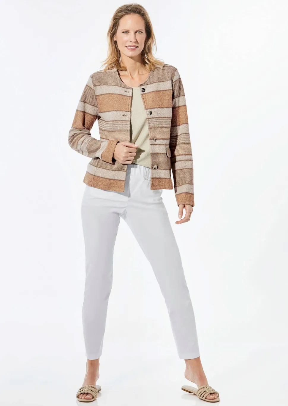 Jacke in Bouclé-Optik