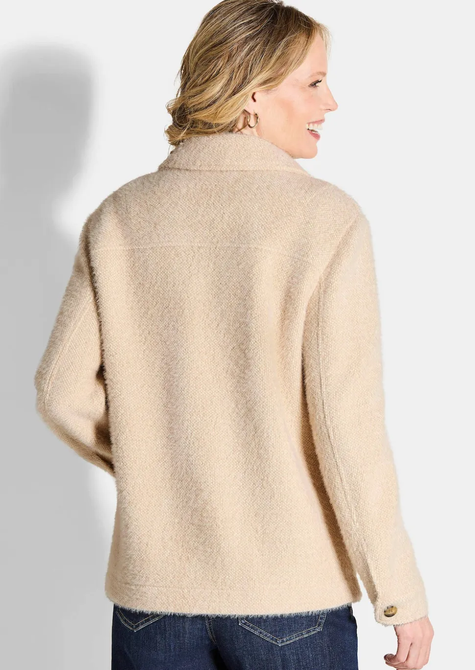 Jacke in flauschiger Qualität mit Lurex