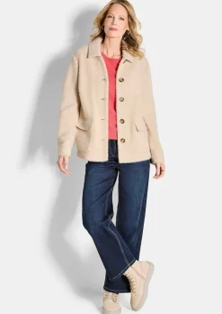 Jacke in flauschiger Qualität mit Lurex