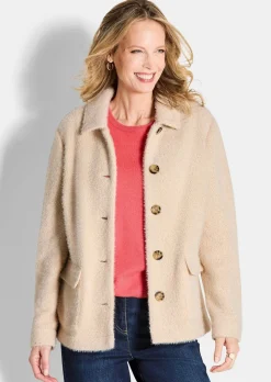 Jacke in flauschiger Qualität mit Lurex