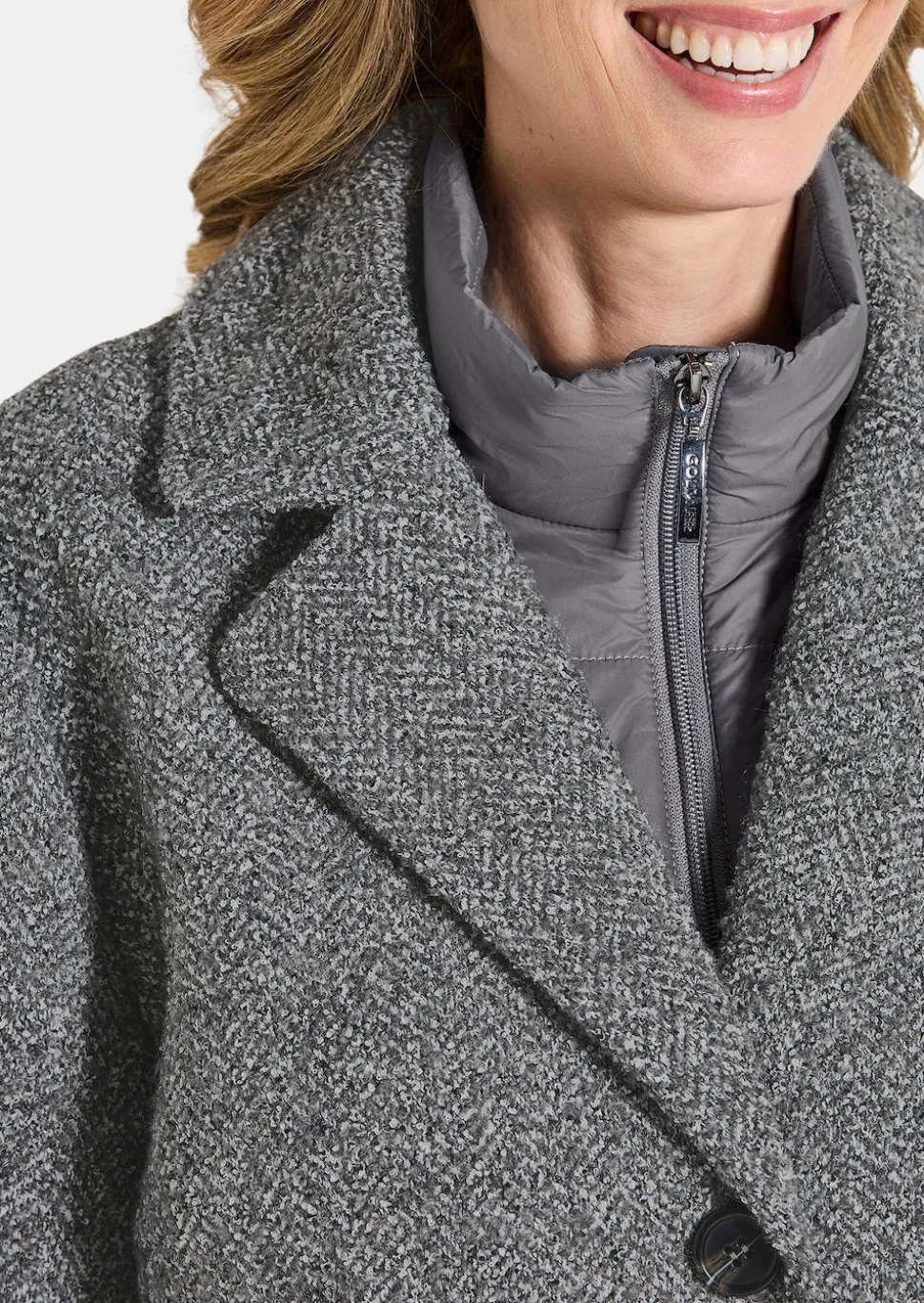 Jacke in 2-in-1-Optik mit Steppeinsatz