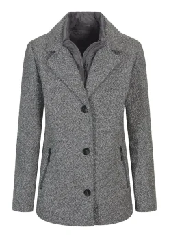 Jacke in 2-in-1-Optik mit Steppeinsatz