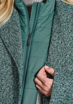 Jacke in 2-in-1-Optik mit Steppeinsatz