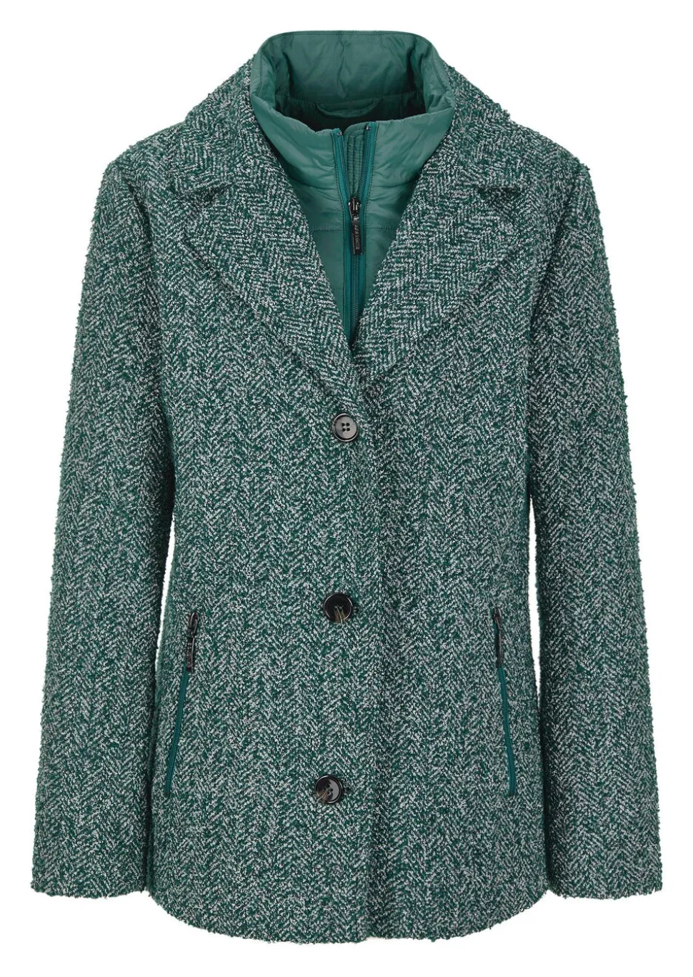 Jacke in 2-in-1-Optik mit Steppeinsatz