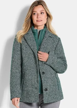 Jacke in 2-in-1-Optik mit Steppeinsatz