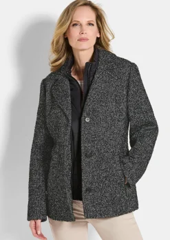 Jacke in 2-in-1-Optik mit Steppeinsatz