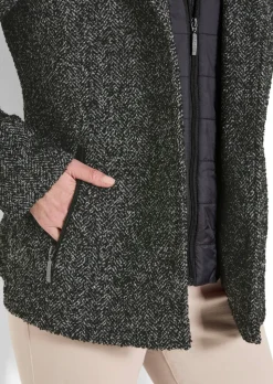 Jacke in 2-in-1-Optik mit Steppeinsatz