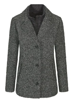 Jacke in 2-in-1-Optik mit Steppeinsatz