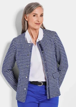 Jacke in Karo-Optik