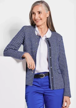Jacke in Karo-Optik