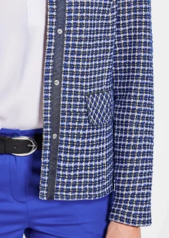 Jacke in Karo-Optik