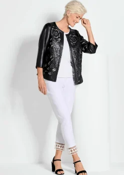 Jacke in Lederoptik