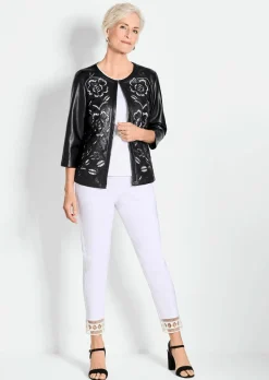 Jacke in Lederoptik
