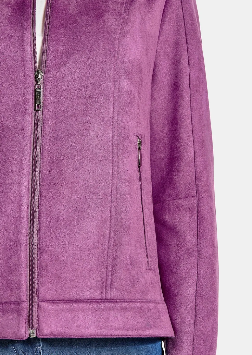 Jacke in Veloursleder-Optik