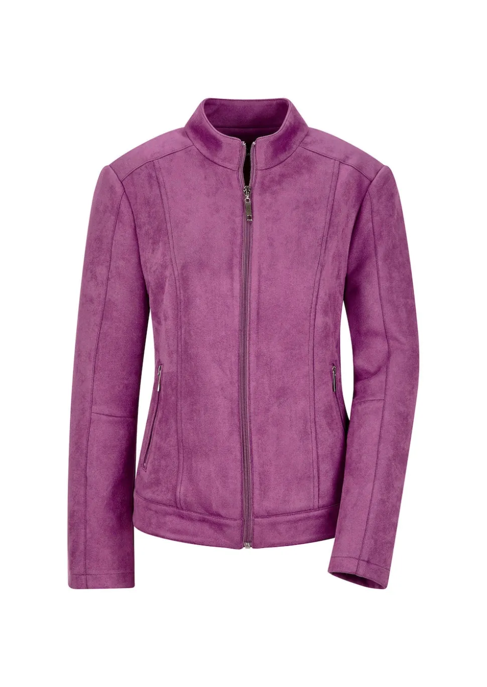 Jacke in Veloursleder-Optik