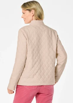 Jacke in wabenförmiger Stepp-Optik