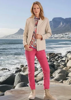 Jacke in wabenförmiger Stepp-Optik