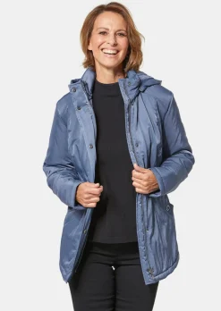 Jacke mit Kapuze in dezenter Crashstruktur