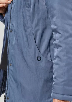 Jacke mit Kapuze in dezenter Crashstruktur