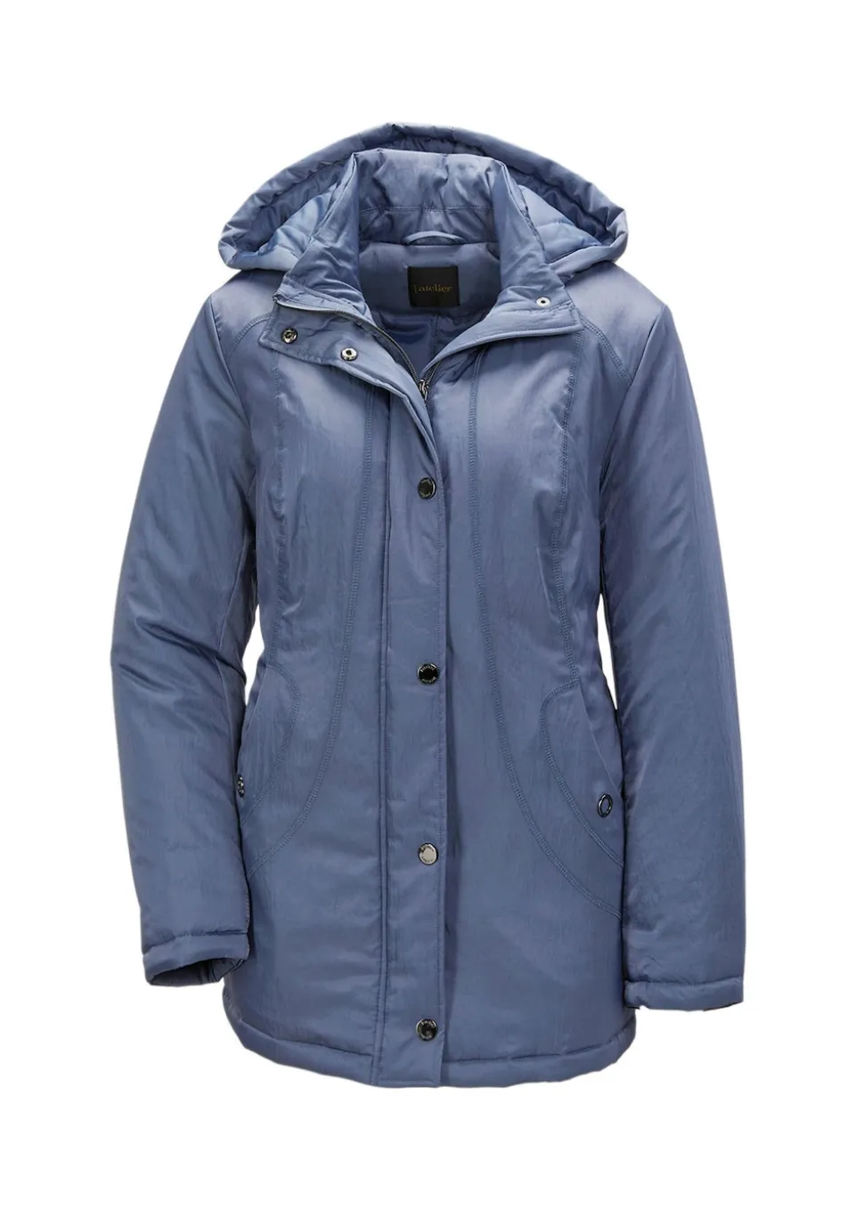 Jacke mit Kapuze in dezenter Crashstruktur