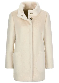 Jacke mit Stehkragen aus Federgarn