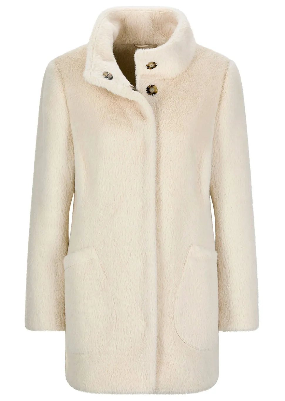 Jacke mit Stehkragen aus Federgarn