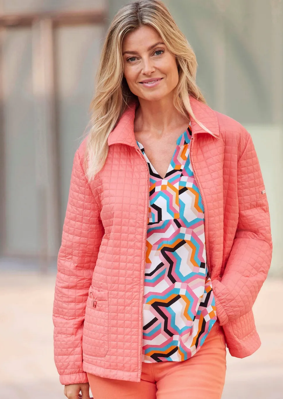 Jacke mit Waffelstepp