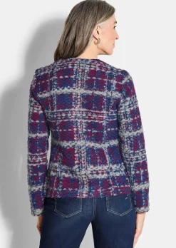 Jacquard-Jacke aus strukturiertem Jersey