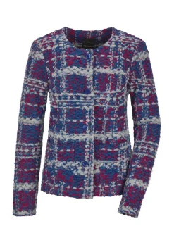 Jacquard-Jacke aus strukturiertem Jersey