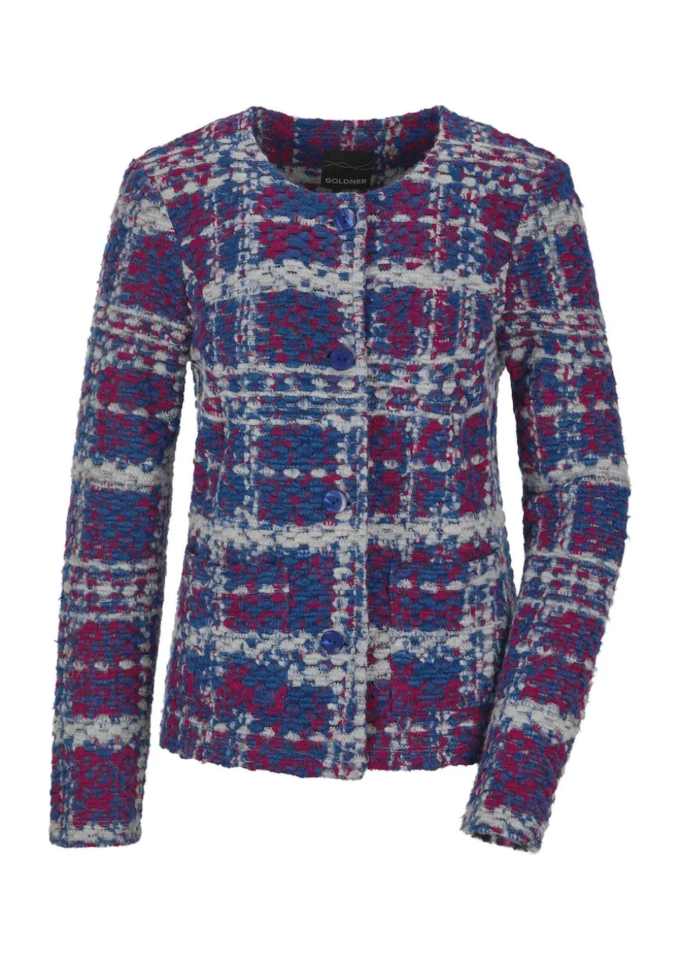 Jacquard-Jacke aus strukturiertem Jersey