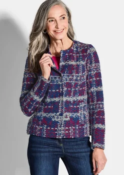 Jacquard-Jacke aus strukturiertem Jersey