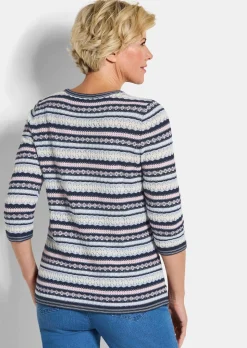 Jacquard-Pullover in Ringel-Optik