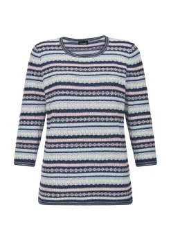 Jacquard-Pullover in Ringel-Optik