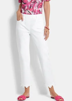 Jeans CARLA mit Spitzenbordüre
