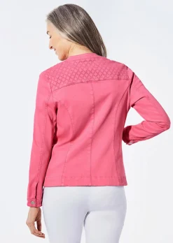 Jeansjacke mit Lochspitze